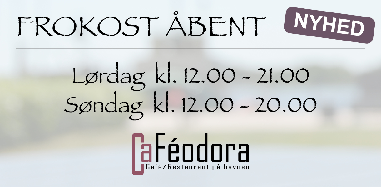 NYHED: Frokost åbent!